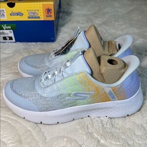 Skechers gowalk flex hands free slip-ins Light Blue and Yellow Athletic Sneakers